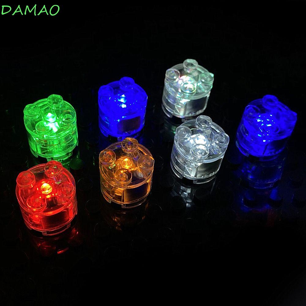 damao-บล็อกตัวต่อ-led-2x2-ทรงกลม-เรืองแสง-หลากสี-อุปกรณ์เสริม-diy