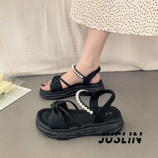 JUSLIN   รองเท้าแตะผู้หญิง ส้นแบน ใส่สบาย สไตล์เกาหลี รองเท้าแฟชั่น 2023 ใหม่  ทันสมัย สวยงาม คุณภาพสูง สบาย B98G0YM 37Z230910