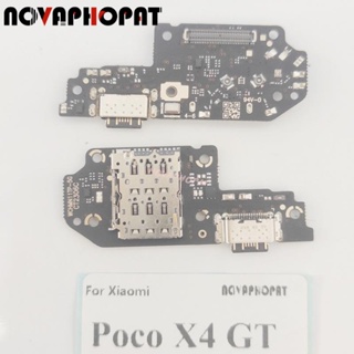 Novaphopat บอร์ดชาร์จไมโครโฟน USB สายเคเบิลอ่อน สําหรับ Xiaomi Redmi Note 11T Pro 5G Note 11T Pro Plus Poco X4 GT