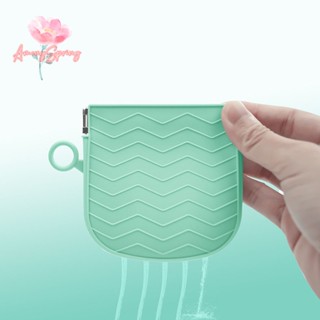 Amongspring&gt; ใหม่ เคสซิลิคอนนิ่ม พร้อมช่องระบายอากาศ ปิดเอง สําหรับเดินทาง