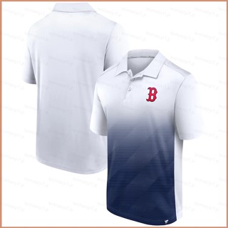 เสื้อโปโลแขนสั้น ลายทีม Boston Red Sox Jersey 23 MLB พลัสไซซ์