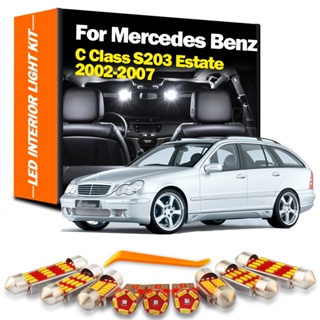 ชุดไฟอ่านหนังสือ LED ภายในรถยนต์ สําหรับ Mercedes Benz C Class S203 Estate 2002 2003 2004 2005 2006 2007 9 ชิ้น