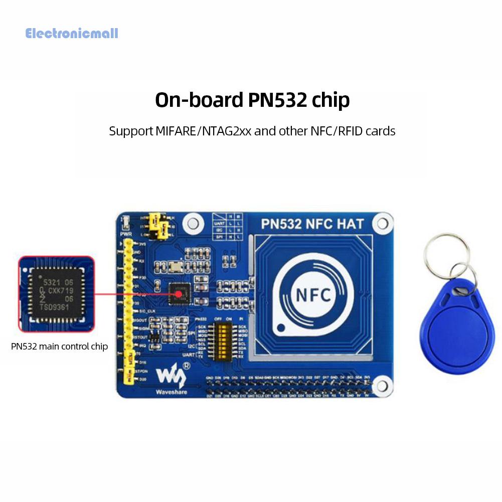 electronicmall01-th-บอร์ดโมดูลขยายการ์ดรีดเดอร์-rfid-pn532-nfc-i2c-spi-uart-3-3v-5-5v-สําหรับ-arduino