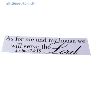 Alittlese Joshua สติกเกอร์ติดผนัง ลายคําคมไบเบิล 24:15 ลอกออกได้ สําหรับตกแต่งห้อง DIY TH
