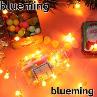 Blueming2 สายไฟ LED 20 ดวง ลายซานตาคลอสน่ารัก ยาว 2 เมตร สําหรับตกแต่งสวน ปาร์ตี้ บ้าน