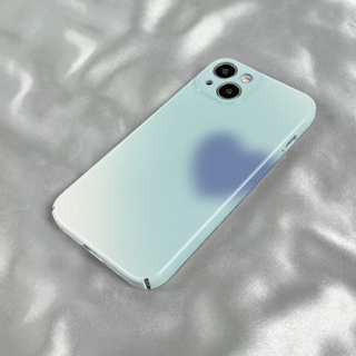 เคสโทรศัพท์มือถือ ลายหัวใจ สีม่วง พื้นหลังสีฟ้า สําหรับ Apple Iphone 15 14 13pro 12 11xsmax xr 7 8p IYCA