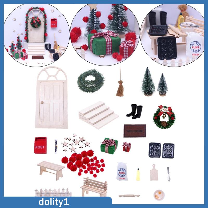 dolity1-โมเดลกล่องของขวัญคริสต์มาส-สําหรับตกแต่งบ้านตุ๊กตา-27-ชิ้น