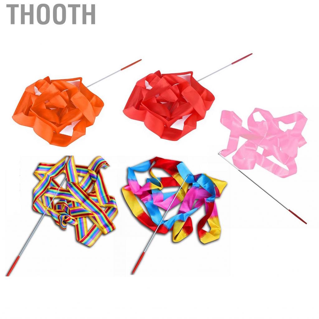 Thooth Dance Ribbons Gymnastics Streamers Nylon 4m for Competition