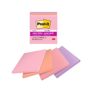 Post-it ซูเปอร์สติกกี้โน้ต รุ่น 654-4SS FLA คละสี 3x3 นิ้ว แพ็ค4เล่ม