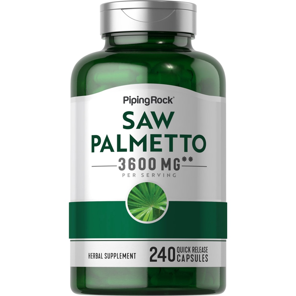 Saw Palmetto 3,600 mg. (240เม็ด) ปาล์มใบเลื่อย บำรุงต่อมลูกหมาก ผมร่วง