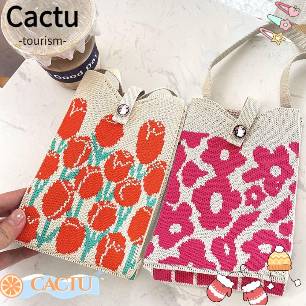 cactu-กระเป๋าถือ-ผ้าถัก-ลายการ์ตูน-ความจุสูง-สําหรับเด็กผู้หญิง