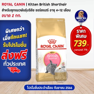 ROYAL CANIN-British Short Hair (KITTEN) อาหารลูกแมว4-12 เดือน สายพันธุ์บริติชชอร์ตแฮร์ 2 KG.