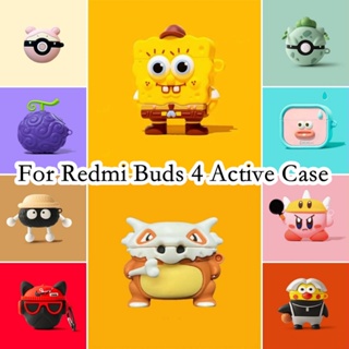 【พร้อมส่ง】นําไปใช้กับ Redmi Buds 4 Active เคส Case เคสหูฟัง หมีทุเรียน การ์ตูนน่ารัก