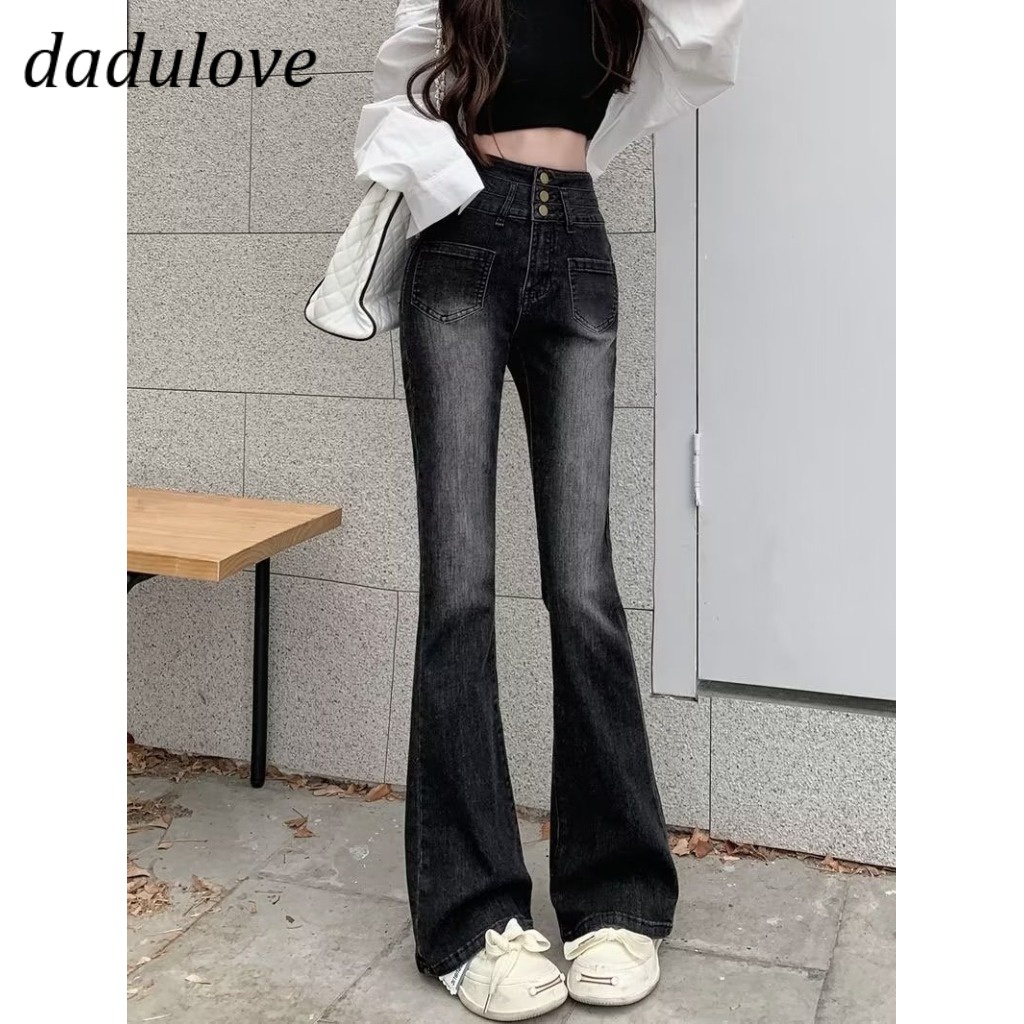 dadulove-new-american-ins-high-street-retro-washed-jeans-niche-high-waist-wide-leg-pants-plus-size-trousers