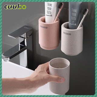 Ecoco Simple Mouthwash Cup Brushing Cup Rack Home Wash Cup ขายึดผนัง COD
