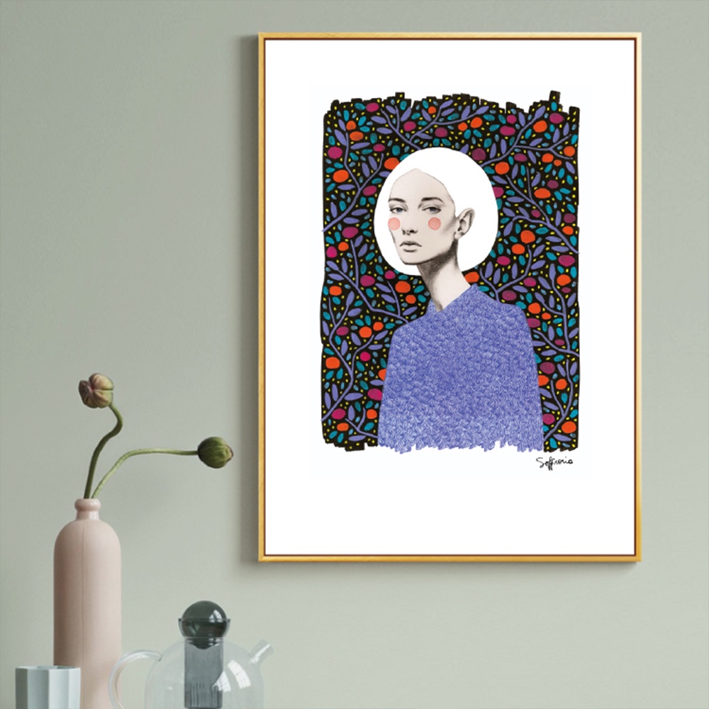 โปสเตอร์ภาพวาดผ้าใบ-รูปผู้หญิงแอปสแตรกท์-สไตล์โมเดิร์น-สําหรับตกแต่งผนังห้องนอน-ห้องนั่งเล่น