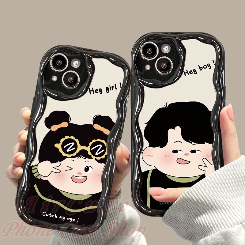 เคส-samsung-a14-a13-a11-m11-a04-a04s-a03-a02-a02s-a71-a54-a53-a52-a52s-a51-a50-a50s-a34-a33-a32-a31-a30-a30s-a24-a23-a21s-a20-4g-5g-3d-relief-frame-boy-girl-soft-black-case