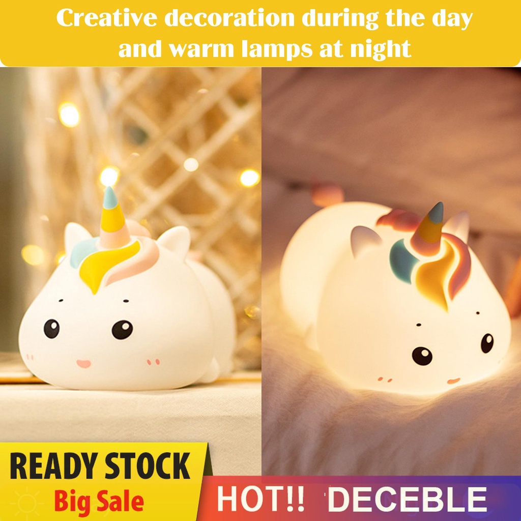 deceble-th-โคมไฟตั้งโต๊ะ-rgb-ลายยูนิคอร์น-1200mah-หลากสีสัน-พร้อมรีโมตคอนโทรล