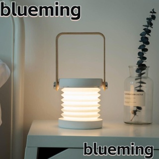 Blueming2 โคมไฟอ่านหนังสือ Led แบบพับได้ ด้ามจับไม้ หรี่แสงได้ ชาร์จ USB สําหรับห้องนอน