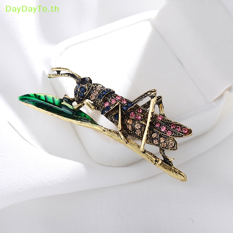 daydayto-เข็มกลัด-รูปแมลง-ประดับพลอยเทียม-สไตล์วินเทจ-สําหรับตกแต่งเสื้อกันหนาว