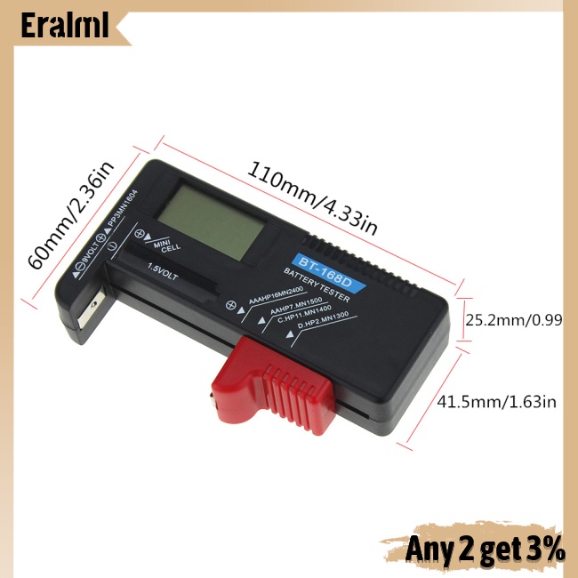 eralml-เครื่องทดสอบแรงดันไฟฟ้าแบตเตอรี่ดิจิทัล-lcd-สีดํา-สําหรับแบตเตอรี่-aa-aaa-c-d-9v