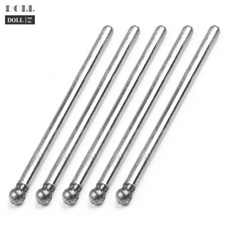 ⭐NEW ⭐5pcs 0.5mm-8mm Diamond Round Burr Drill Bit Cutting Grinding for Rotary Tool