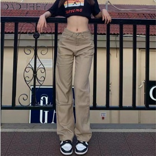 DaDuHey🎈 Women New Retro Loose High-Street Sliding Pants Fashion High Waist Wide Leg Female Straight Mopping Jeans