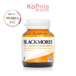 Blackmores Bio C Acerola Plus 1500mg 40 Tablets แบลคมอร์ส ผลิตภัณฑ์เสริมอาหารไบโอ ซี อะซีโรลา พลัส 1500 มก..