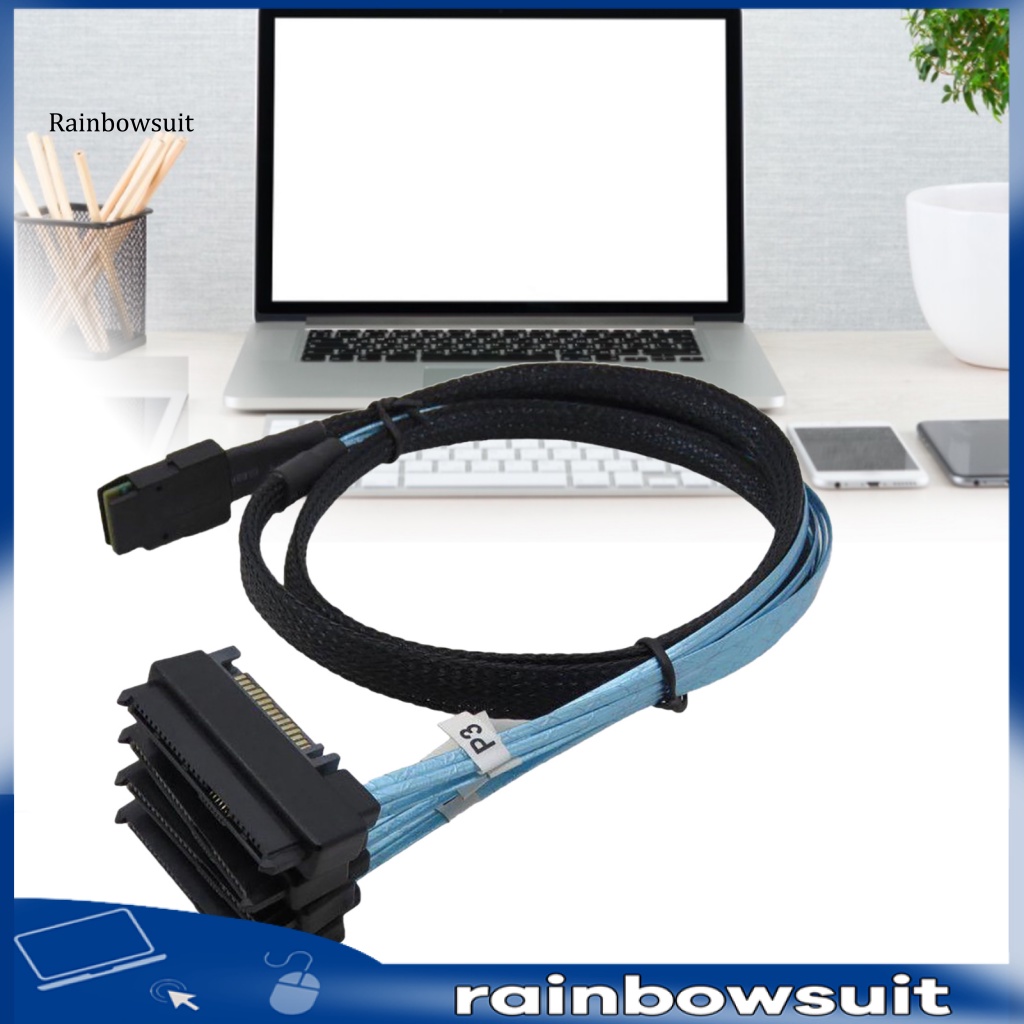 [RB] อุปกรณ์เชื่อมต่อ 3 ฟุต 1 เมตร Mini SAS 36P SFF-8087 to 4 SFF-8482 ...