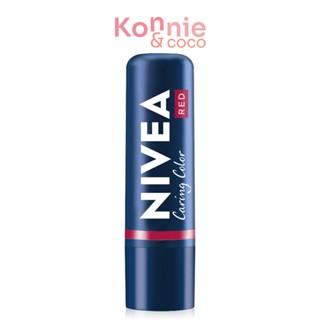 NIVEA Lip Caring Color Red 4.8g นีเวีย ลิป บำรุงริมฝีปาก.