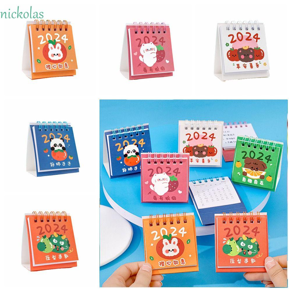 Nickolas 2024 ปฏิทินตั้งโต๊ะ ขนาดเล็ก แบบพกพา Shopee Thailand