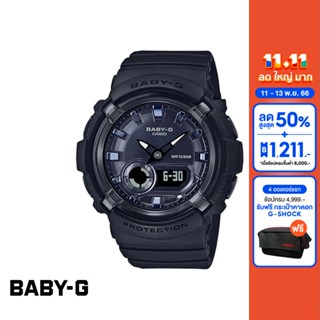 CASIO นาฬิกาข้อมือผู้หญิง BABY-G รุ่น BGA-280-1ADR วัสดุเรซิ่น สีดำ