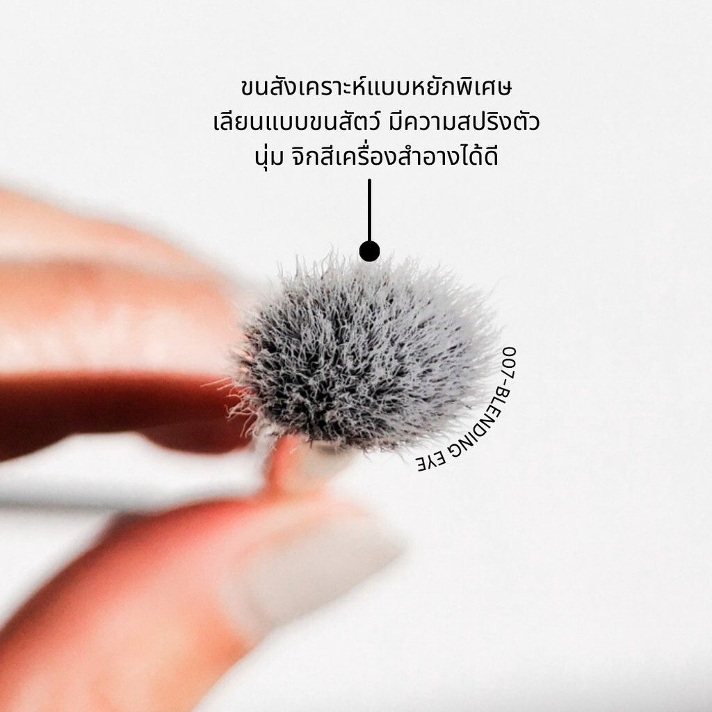 007-แปรงเบลนตา-แปรงเกลี่ยสีอายชาโดว์-หัวพุ่มบาน-blending-eye-brush