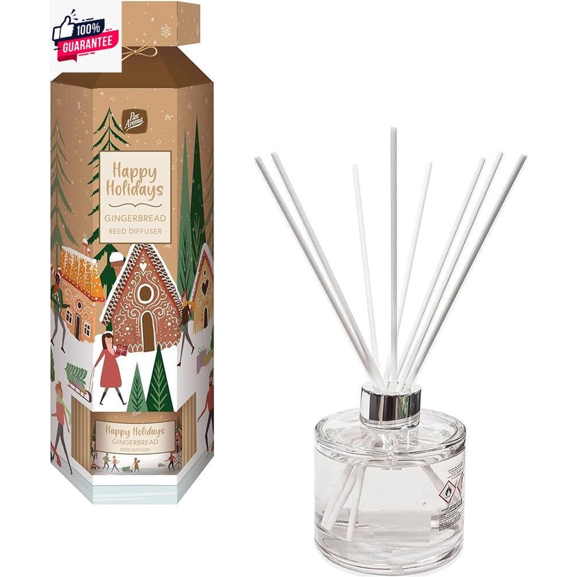 Pan Aroma Happy Holidays Gingerbread Reed Diffuser 100ml แพน อโรมา ไม้