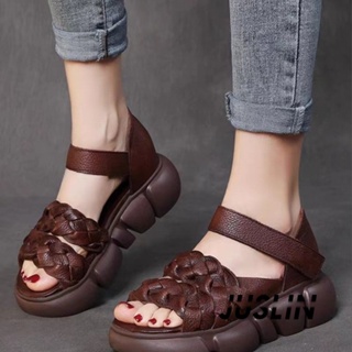 JUSLIN   รองเท้าแตะผู้หญิง ส้นแบน ใส่สบาย สไตล์เกาหลี รองเท้าแฟชั่น 2023 ใหม่  fashion Unique สวยงาม สบาย B98G0T6 37Z230910
