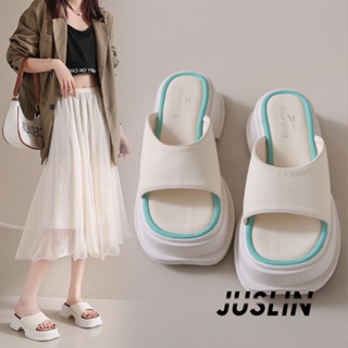 JUSLIN   รองเท้าแตะผู้หญิง ส้นแบน ใส่สบาย สไตล์เกาหลี รองเท้าแฟชั่น 2023 ใหม่  ทันสมัย ทันสมัย fashion High quality B98G1PG 37Z230910