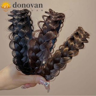 DONOVAN Hair Hoop Fashion Handmade Braid Hair Accessories Non-slip Wide-brimmed Korean Style Wig Headband