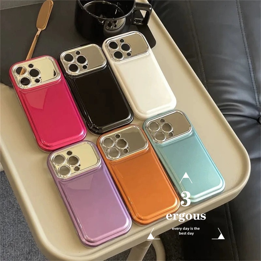 เคสโทรศัพท์มือถือ-tpu-แบบนิ่ม-สีพื้น-ป้องกันกล้อง-สําหรับ-iphone-15-14-13-12-11-pro-max