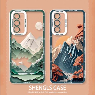 เคสโทรศัพท์มือถือ แบบนิ่ม ลายการ์ตูนอนิเมะภูเขาน่ารัก สีโปร่งใส สําหรับ case OPPO A18 A38 A58 A98 A78 A17 A17K A77S A5 A9 A31 A53 2020 A54 A16K A52 A92 A5S A7 A12 A74 A95 A16 A3S A12E A57 A76 A96 A15 A15S A93 A94 F11 Pro Reno 10 7 8 5F 4 5 4F 5G