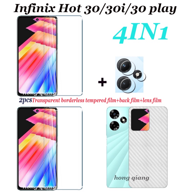 4in1-ฟิล์มกระจกนิรภัยใส-ฟิล์มด้านหลัง-ฟิล์มเลนส์-สําหรับ-infinix-hot-30-5g-infinix-hot-30i-hot-30-play-hot-30-play-nfc-2