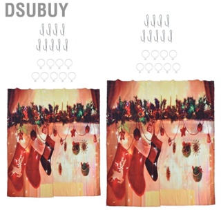 Dsubuy 3D Digital Christmas Curtain Individuality Printing Blackout New
