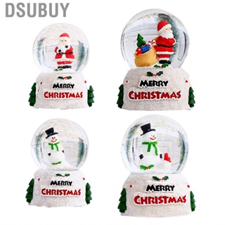 Dsubuy Christmas Glowing Crystal Ball  Powered Glass Desktop Ornaments Eve Decoration Children Gift