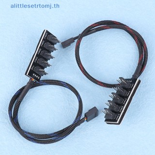 Alittlese สายเคเบิลอะแดปเตอร์แยกพัดลมระบายความร้อน CPU 1 เป็น 4 Pins TX4 PWM