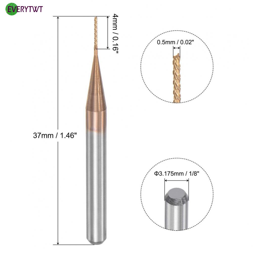 new-end-mill-0-5mm-x-4mm-corn-shape-titanium-coated-high-quality-router-bits
