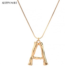 𝒂𝒍𝒆𝒑🌷สร้อยคอโซ่ จี้ตัวอักษรภาษาอังกฤษ A-Z 26 ชุบทอง เครื่องประดับแฟชั่น สําหรับผู้หญิง