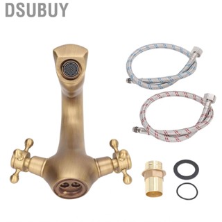 Dsubuy Basin Water Tap Faucet Brass Good Sealing Retro Long Life Span Corrosion Resistant for Hotel