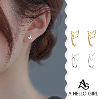 A HELLO GIRL ใหม่ ต่างหูตะขอ จี้ผีเสื้อ สไตล์เกาหลี แฟชั่นอินเทรนด์ สําหรับสตรี