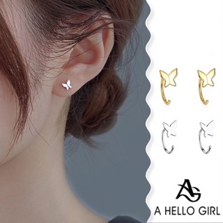 A HELLO GIRL ใหม่ ต่างหูตะขอ จี้ผีเสื้อ สไตล์เกาหลี แฟชั่นอินเทรนด์ สําหรับสตรี