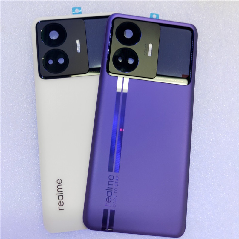 ฝาครอบแบตเตอรี่ด้านหลัง ของแท้ พร้อมเลนส์กระจกกล้อง สําหรับ Realme GT ...