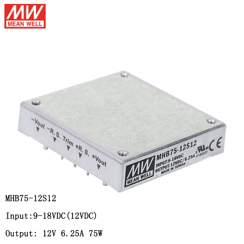 Mean WELL สวิตช์พาวเวอร์ซัพพลาย MHB75-12S12 75W 12V DC DC 9-18V DC เป็น ...